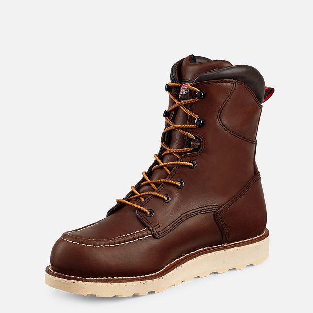 Red Wing Traction Tred 8-inch Impermeabili Stivali da Lavoro Uomo Marroni | 1309-OGJFD