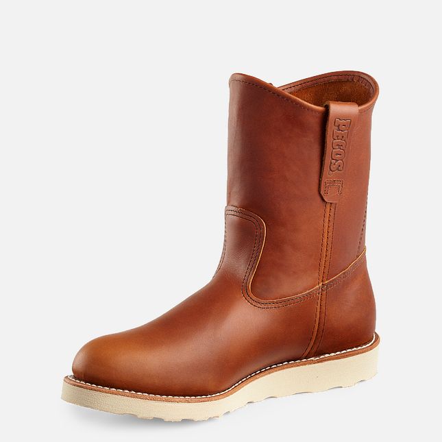 Red Wing Traction Tred 9-inch Pull-On Stivali da Lavoro Uomo Marroni | 4850-RJWOT