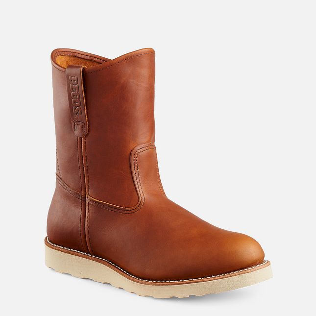 Red Wing Traction Tred 9-inch Pull-On Stivali da Lavoro Uomo Marroni | 4850-RJWOT