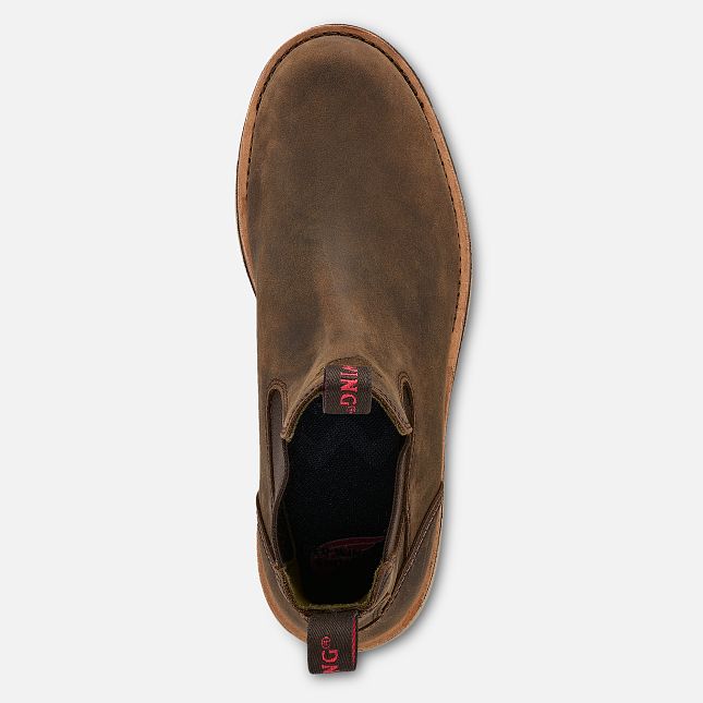 Red Wing Traction Tred Lite 5-Inch Chukka Stivali da Lavoro Uomo Marroni | 2509-MPQHS