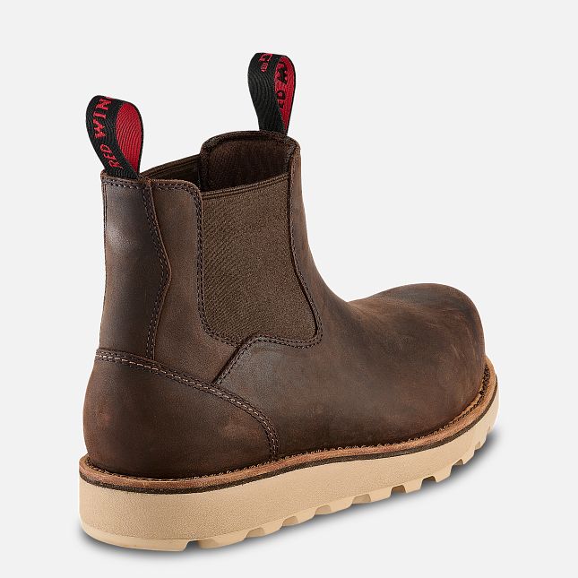 Red Wing Traction Tred Lite 5-Inch Chukka Stivali da Lavoro Uomo Marroni | 9542-VJWFD