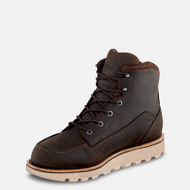 Red Wing Traction Tred Lite 6-inch Impermeabili Stivali da Lavoro Uomo Marroni | 3185-LBTEO