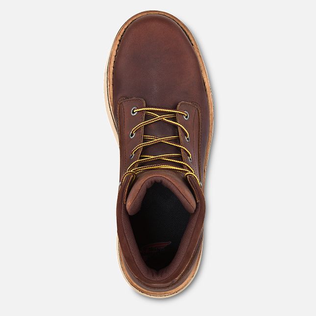 Red Wing Traction Tred Lite 6-inch Impermeabili Stivali da Lavoro Uomo Marroni | 5409-UHPWS