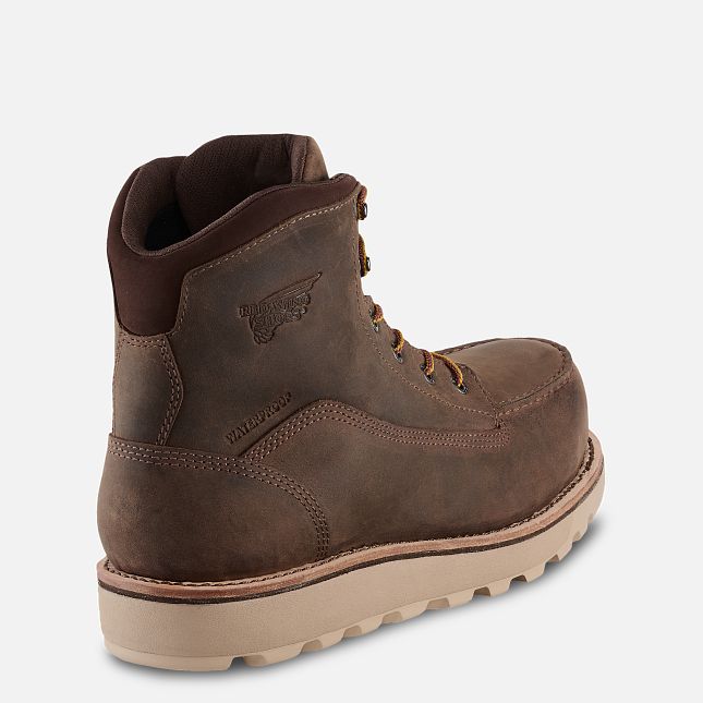 Red Wing Traction Tred Lite 6-inch Impermeabili Stivali da Lavoro Uomo Marroni | 7029-MZKGS