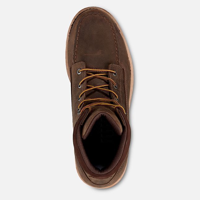 Red Wing Traction Tred Lite 6-inch Impermeabili Stivali da Lavoro Uomo Marroni | 7029-MZKGS