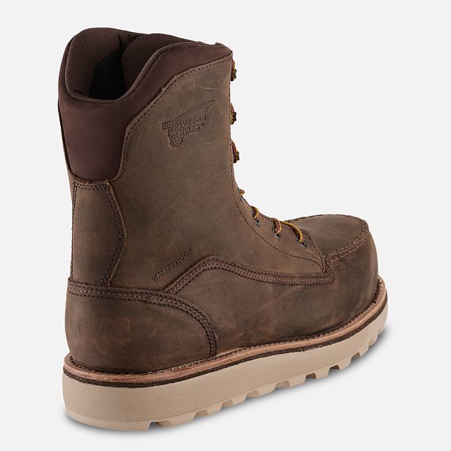 Red Wing Traction Tred Lite 8-inch Impermeabili Scarpe Antinfortunistiche Uomo Marroni | 3021-BQUNZ