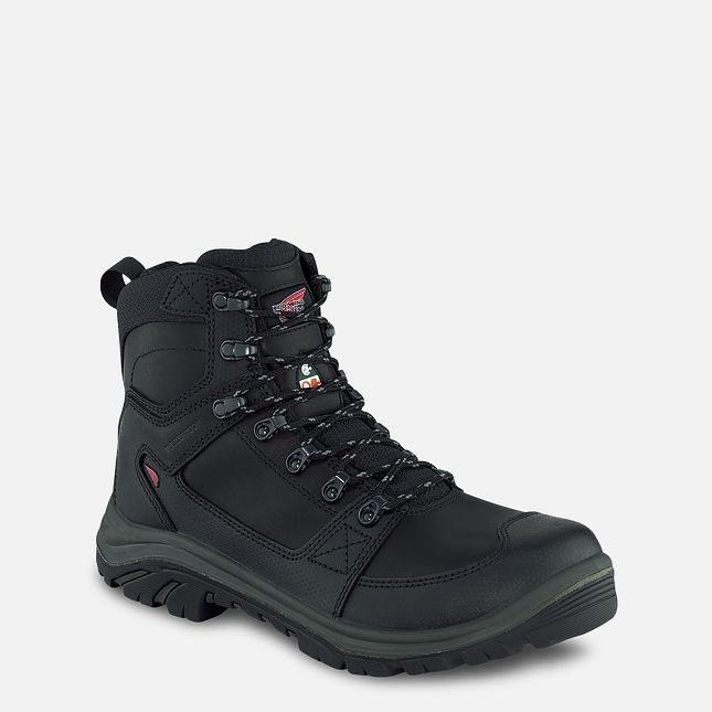 Red Wing Tradesman 6-inch Side-Zip CSA Scarpe Impermeabili Uomo Nere | 6291-JMBCG