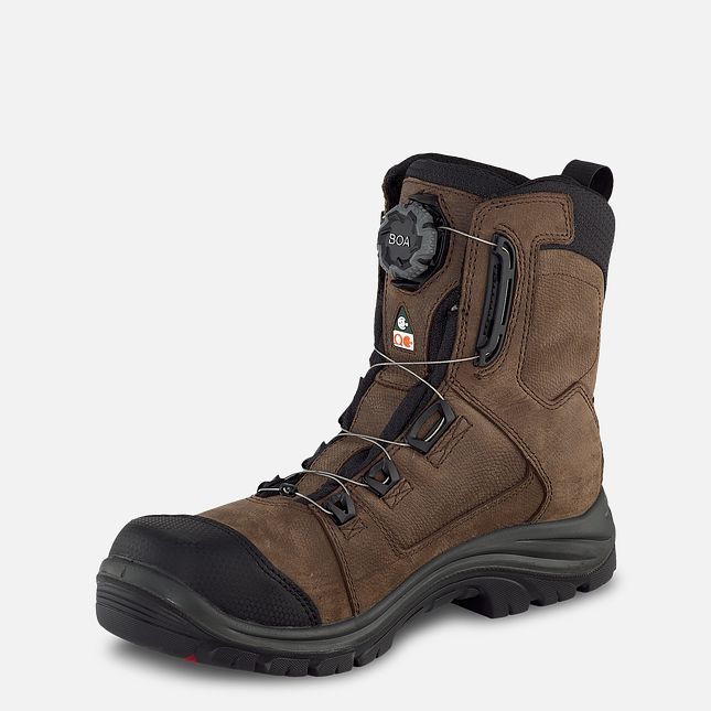 Red Wing Tradesman 8-inch BOA® CSA Scarpe Impermeabili Uomo Marroni | 8093-ZCGNA