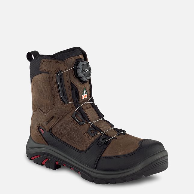 Red Wing Tradesman 8-inch BOA® CSA Scarpe Impermeabili Uomo Marroni | 8093-ZCGNA