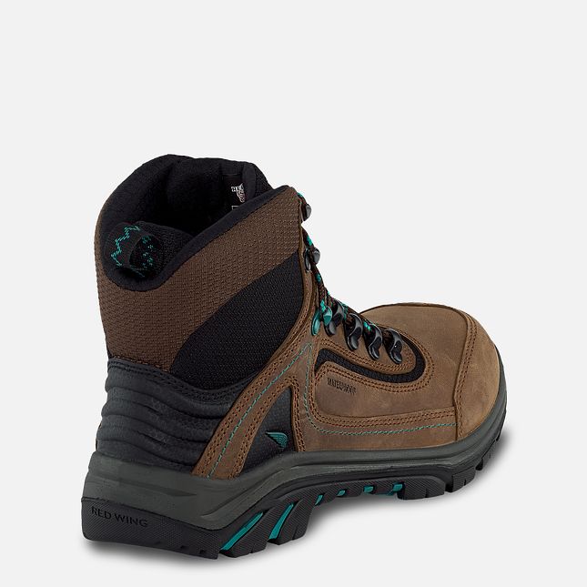 Red Wing Tradeswoman 6-inch Impermeabili Stivali da Lavoro Donna Marroni Verde Acqua | 5149-EHFIM