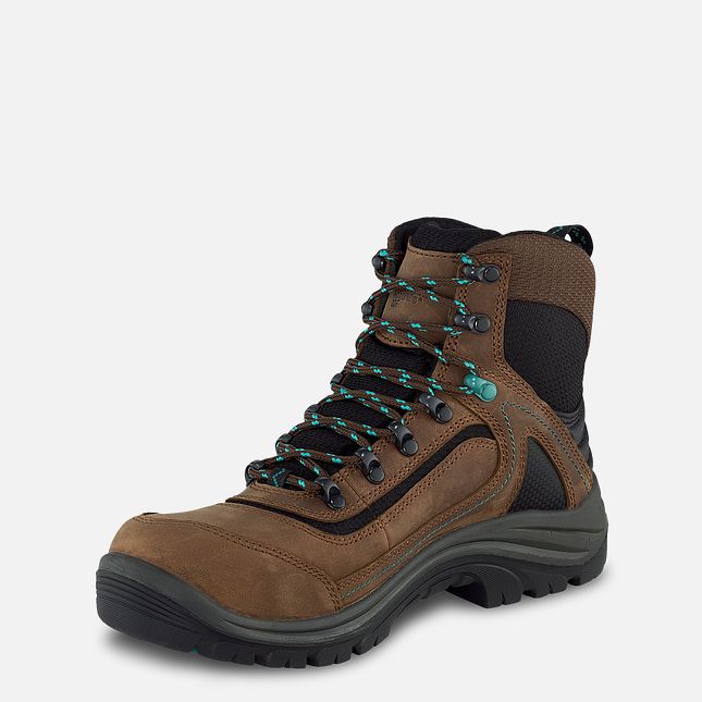 Red Wing Tradeswoman 6-inch Impermeabili Stivali da Lavoro Donna Marroni Verde Acqua | 5149-EHFIM