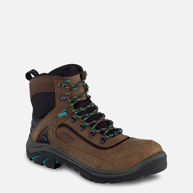 Red Wing Tradeswoman 6-inch Impermeabili Stivali da Lavoro Donna Marroni Verde Acqua | 5149-EHFIM