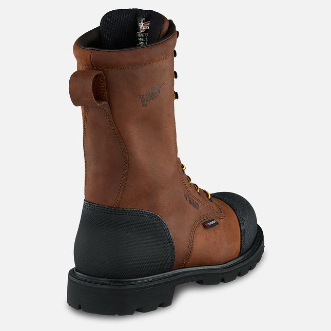 Red Wing Truwelt 10-inch Impermeabili Metguard Stivali da Lavoro Uomo Marroni | 7231-JSFMR