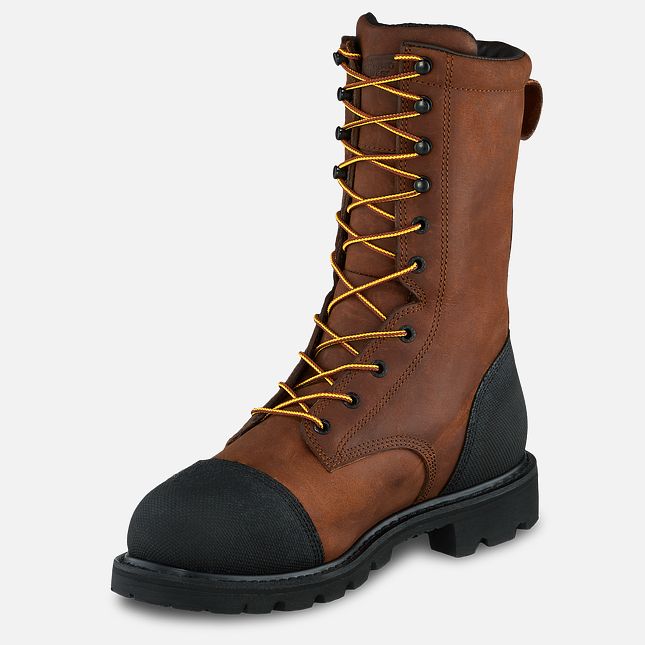 Red Wing Truwelt 10-inch Impermeabili Metguard Stivali da Lavoro Uomo Marroni | 7231-JSFMR