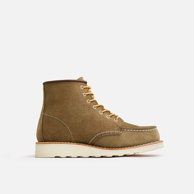 Red Wing 6-Inch Corta in Olive Mohave Pelle Stivali Heritage Donna Verde Oliva | 9085-PUREW