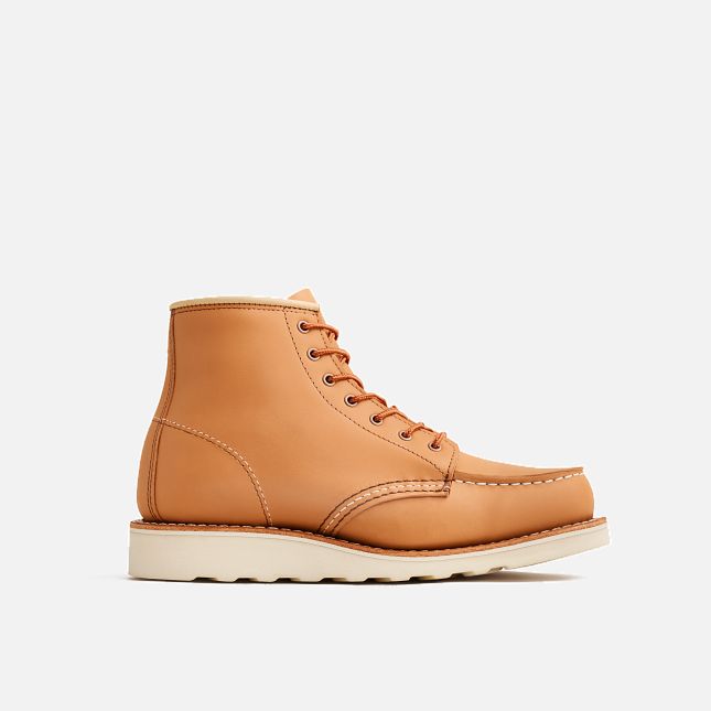 Red Wing 6-Inch Corta in Tan Boundary Pelle Stivali Heritage Donna Marroni | 9712-YAELC