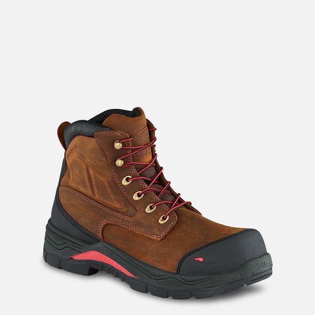 Red Wing King Punta® Adc 6-inch Impermeabili Stivali da Lavoro Uomo Marroni | 1902-IFJCV